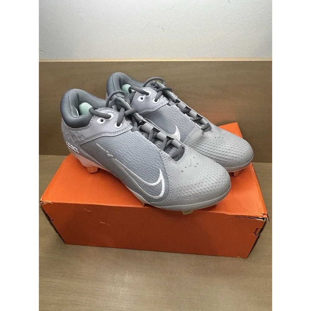 Nike Hyperdiamond 4 React Metal Softball Cleats Gray Women's 7.5